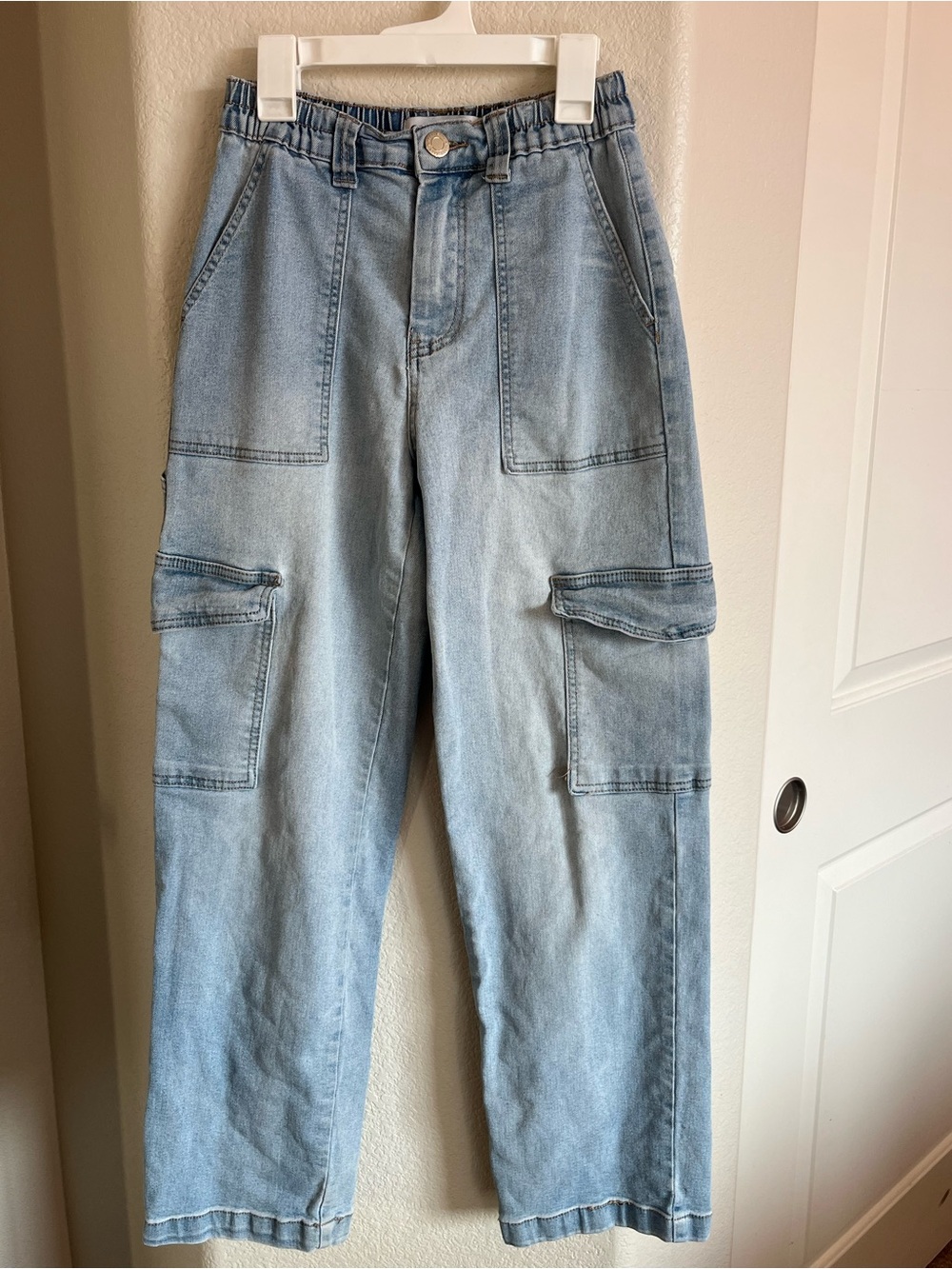 GOGO Light Blue Boyfriend Cargo Jeans